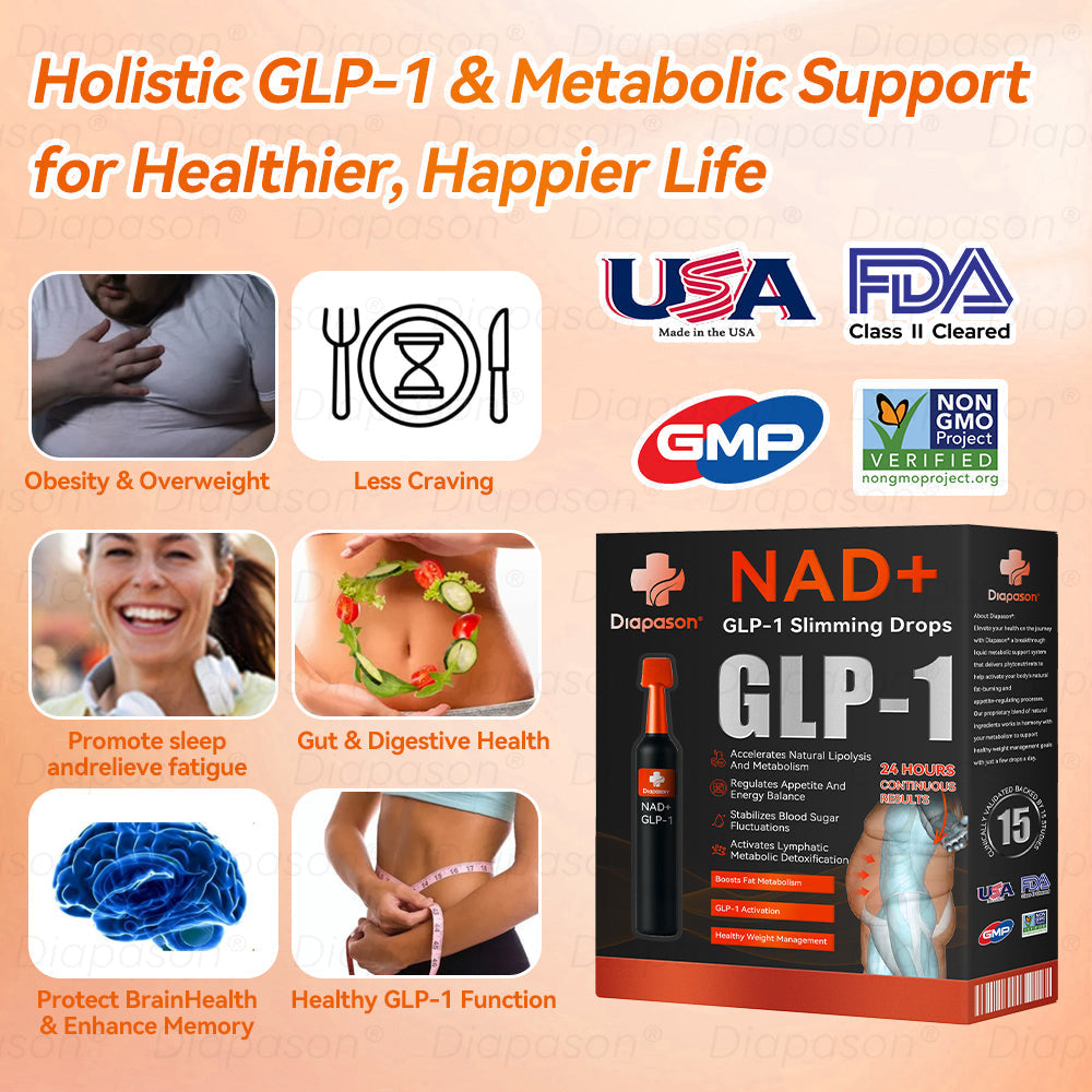 𝐷𝑖𝑎𝑝𝑎𝑠𝑜𝑛® 𝑁𝐴𝐷+ 𝐺𝐿𝑃-1 Slimming Drops 💧 - Suitable for Obesity, Diabetes, and Cardiovascular Diseases