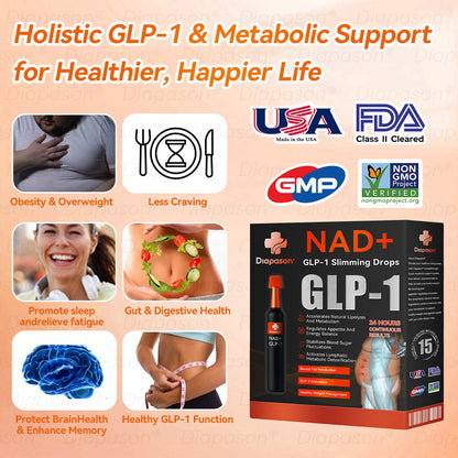 𝐷𝑖𝑎𝑝𝑎𝑠𝑜𝑛® 𝑁𝐴𝐷+ 𝐺𝐿𝑃-1 Slimming Drops 💧 - Suitable for Obesity, Diabetes, and Cardiovascular Diseases